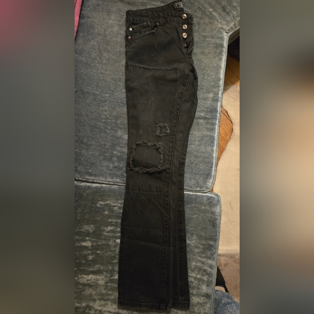 True VINTAGE Social Collision Distressed Mens Jeans